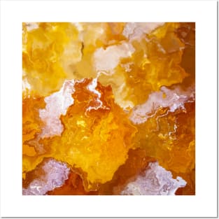 Orange Citrine Marble November Birthstone Posters and Art